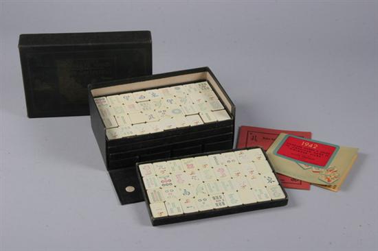 Appraisal: MAH JONG GAME IN BOX Box marked Hillson's Chinese Game