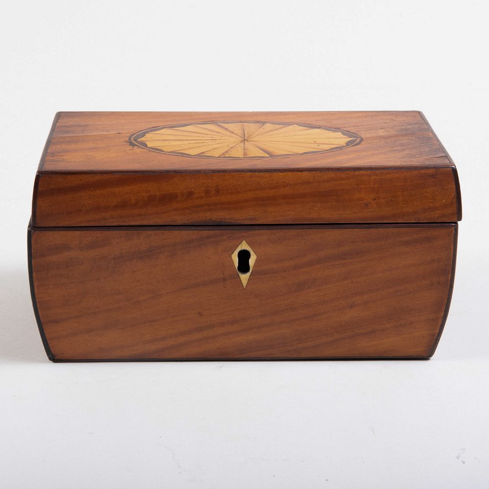 Appraisal: English Inlaid Mahogany Tea Caddy x x in