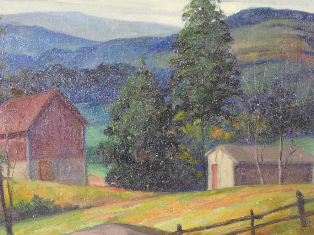 Appraisal: Frank Cohen Kirk American - oil on panel landscape with