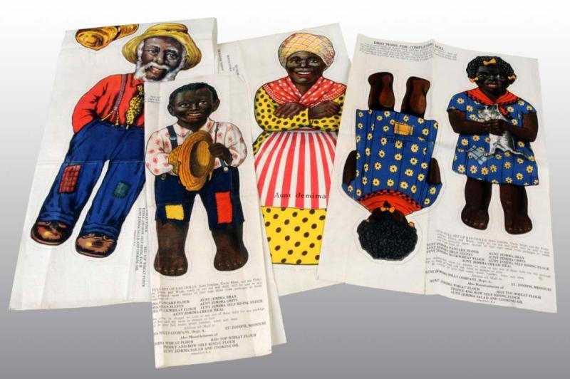 Appraisal: Lot of Uncut Cloth Black Americana Dolls Description Includes Uncle