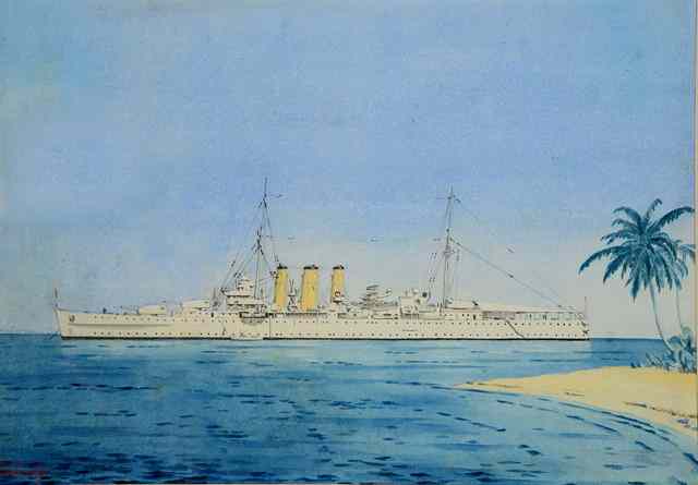 Appraisal: DEREK GEORGE MONTAGUE GARDNER - HMS Norfolk in tropical waters