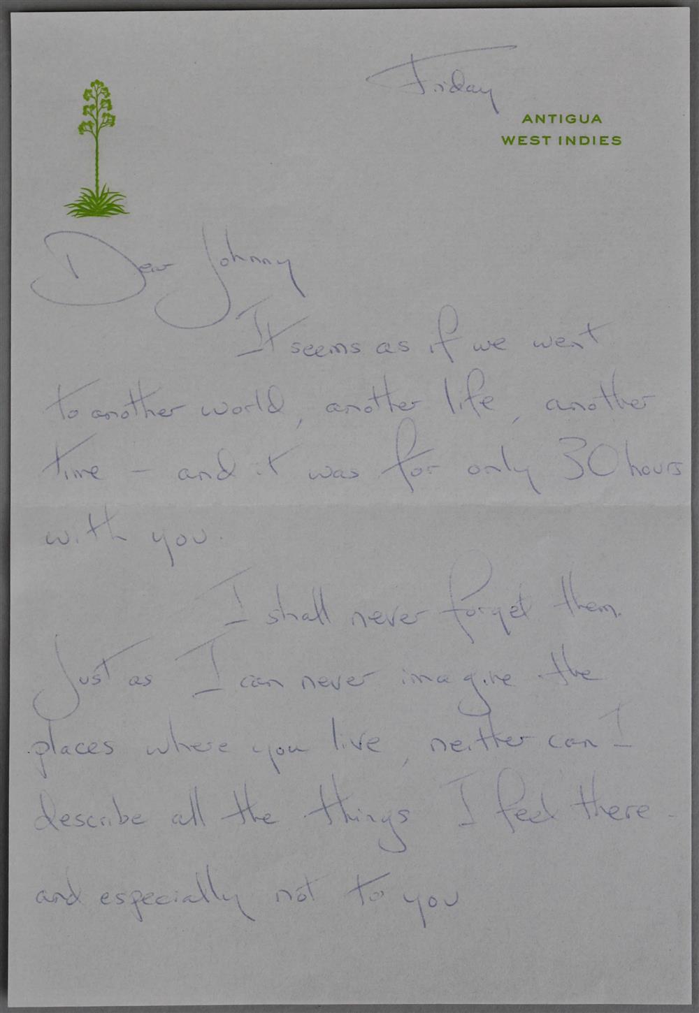 Appraisal: JACQUELINE KENNEDY AUTOGRAPHED LETTER SIGNED PAGES TO JEAN SCHLUMBERGER autographed