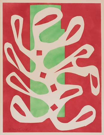 Appraisal: HENRI MATISSE after Algue Blanche sur un Fond Rouge et