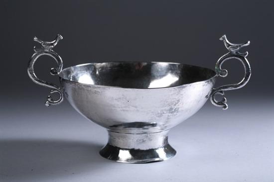 Appraisal: MEXICAN SILVER BOWL Early th century silver standard Scroll and