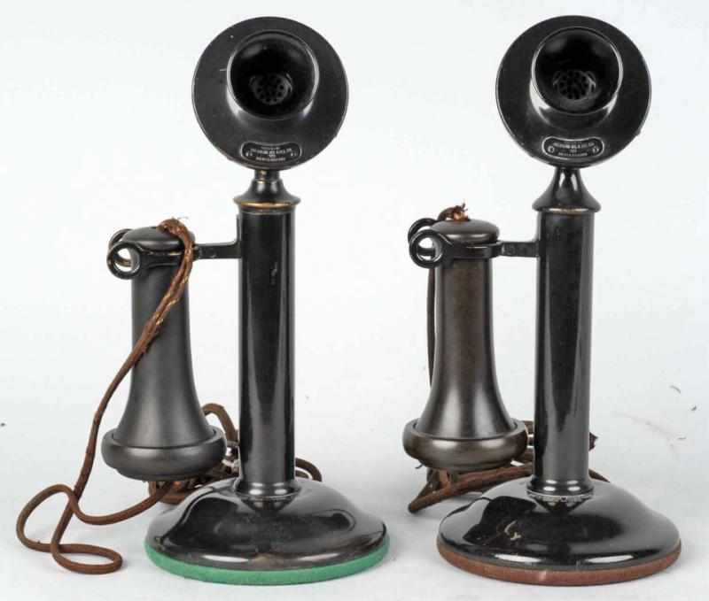 Appraisal: Lot of Western Electric Stick Telephones Description Circa Both are