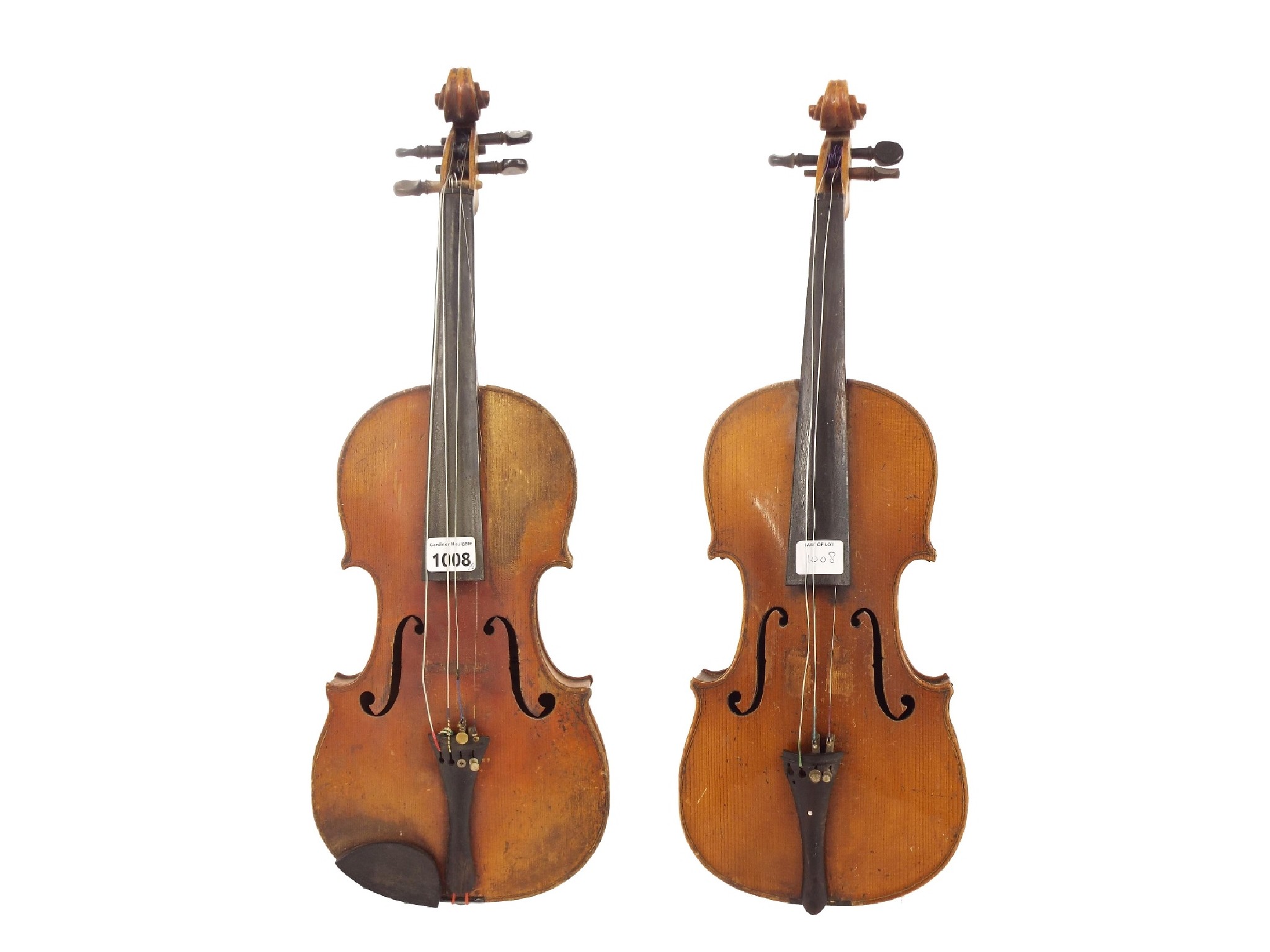 Appraisal: French JTL violin cm also a German Stradivarius copy violin