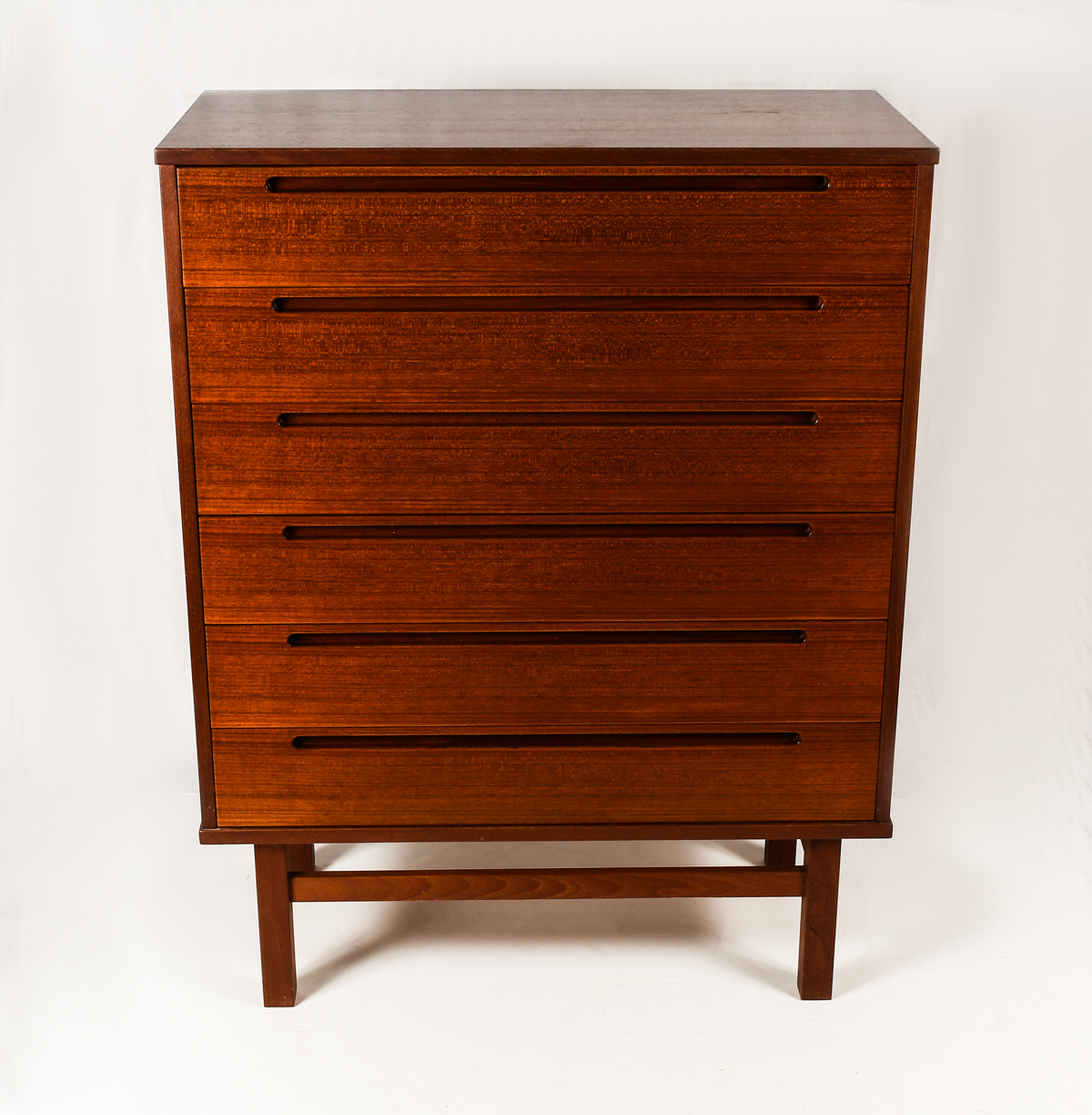 Appraisal: DANISH MID-CENTURY MODERN DRAWER DRESSER Danish Teak High-Boy - Drawer