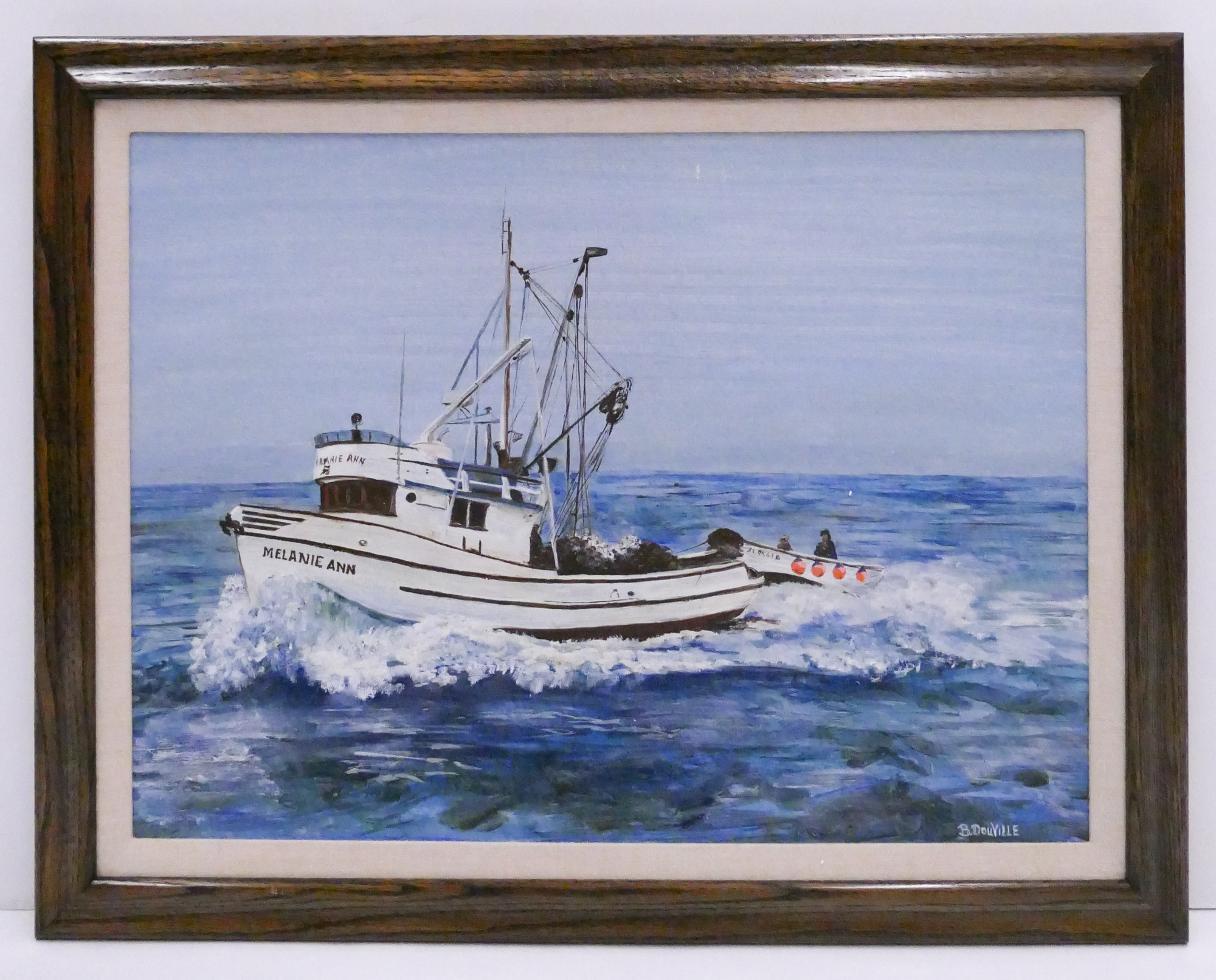 Appraisal: Bonita Donville 'Seiner Coming Home Craig Alaska' Fishing Boat Acrylic