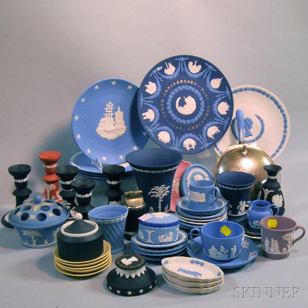 Appraisal: Approximately Forty-eight Modern Wedgwood Items including two pairs of black