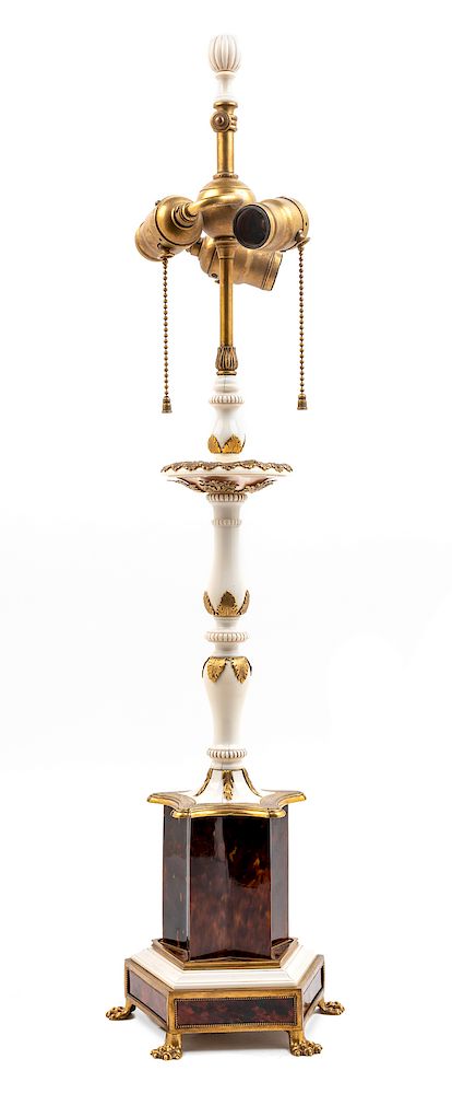 Appraisal: An American Gilt Bronze Mounted Table Lamp An American Gilt