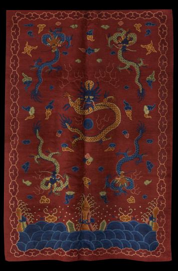 Appraisal: Chinese Dragon-Motif Carpet ' x '