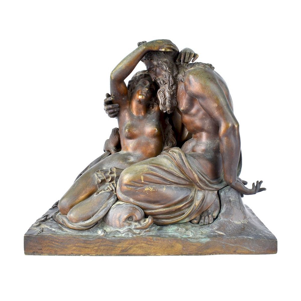 Appraisal: th Century Neoclassical Bronze Sculpture th Century Neoclassical Bronze Sculpture