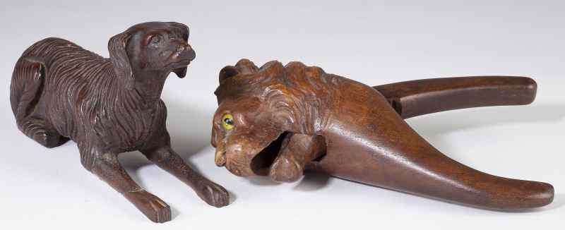 Appraisal: Two English or Continental Wood Carvings th century the first