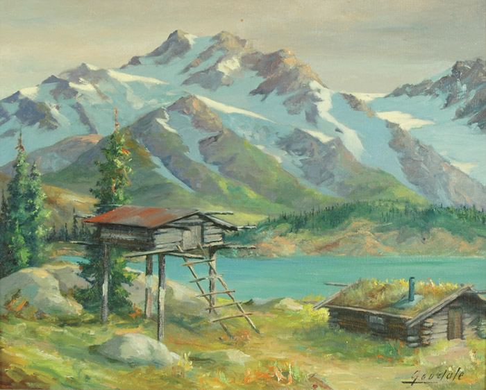 Appraisal: HARVEY B GOODALE OIL ON CANVAS Alaska - Titled Alaskan