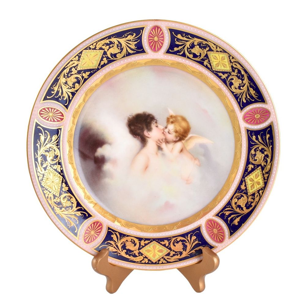 Appraisal: Royal Vienna Cabinet Plate th Century Royal Vienna Love Dreams