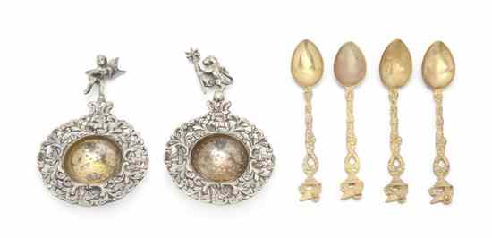 Appraisal: A Set of Twenty-Three Gilt Wash Demitasse Spoons each with