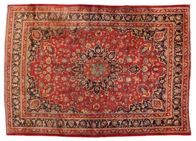 Appraisal: Hand-tied Persian Isfahan rug approx ' l ' w