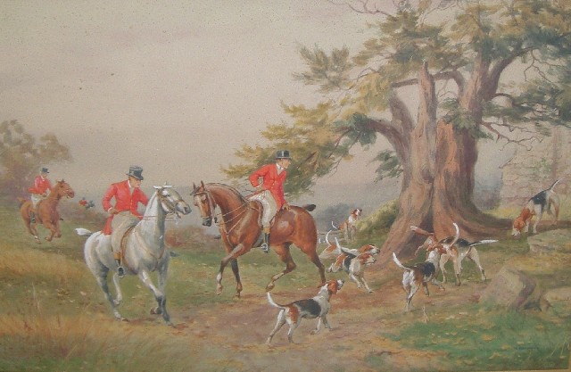 Appraisal: Horace Hammond Horace Hammond Hunting Scene watercolour signed 'H Hammond'