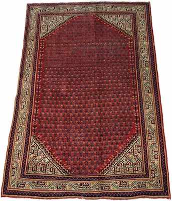 Appraisal: A Tabriz Carpet Pink ground with overall pattern having geometric