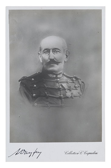 Appraisal: DREYFUS ALFRED Photograph Postcard Signed ADreyfus vignetted bust portrait by