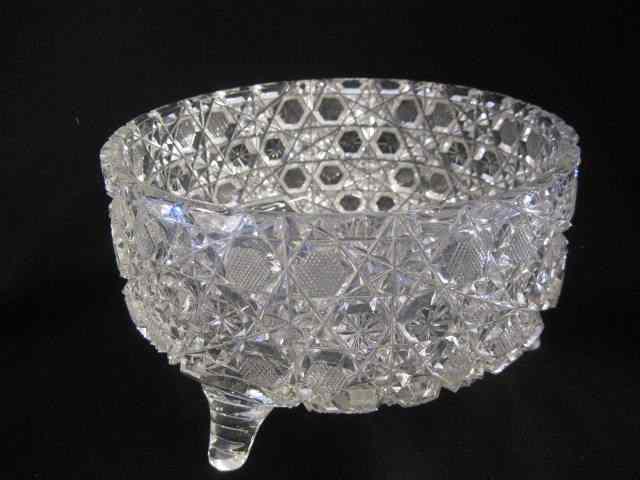 Appraisal: Brilliant Period Cut Glass Footed Bowl daisy button style design