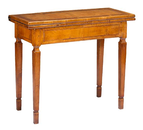 Appraisal: A Northern Italian Neoclassical parquetry marquetry and walnut games table