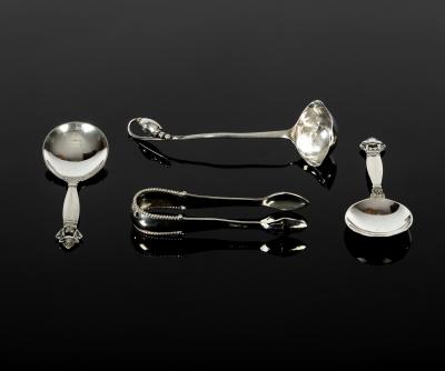 Appraisal: Johan Rohde for Georg Jensen a pair of Danish silver