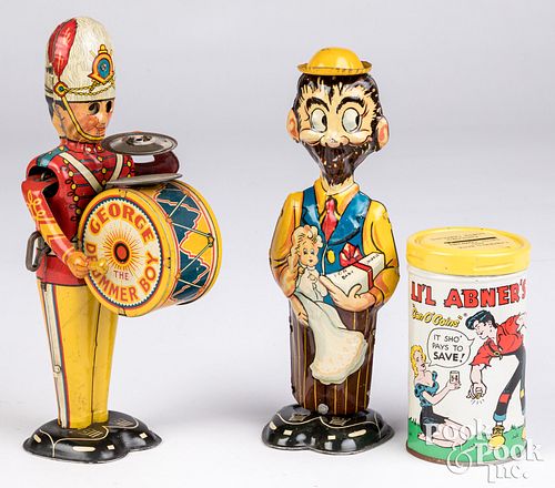 Appraisal: MARX LITHOGRAPHED TIN WIND-UP TOYSMarx lithographed tin B O Plenty