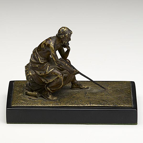 Appraisal: FRANZ BERGMAN Austrian - Bronze of a seated gentleman likely