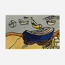 Appraisal: Nell Blaine Boats gouache on paper h w in cm