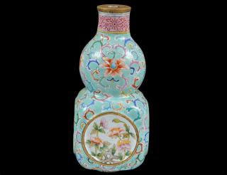 Appraisal: DELICATE MINIATURE ENAMEL VASE Chinese Yongzheng mark but of a