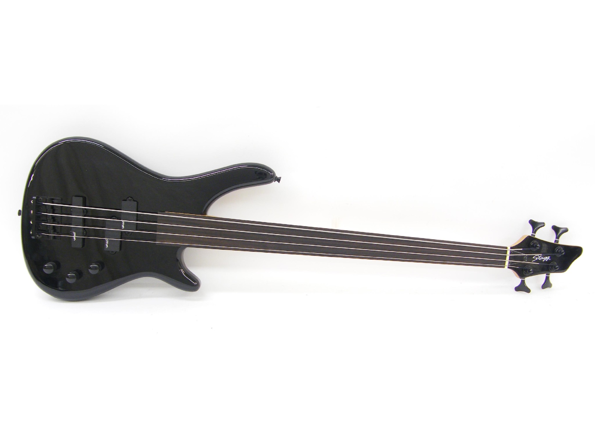 Appraisal: Stagg fretless bass guitar black finish electrics appear to be