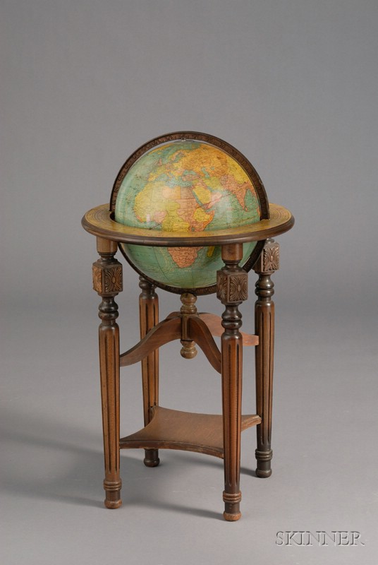 Appraisal: -inch Terrestrial Globe on Stand by George F Cram Company