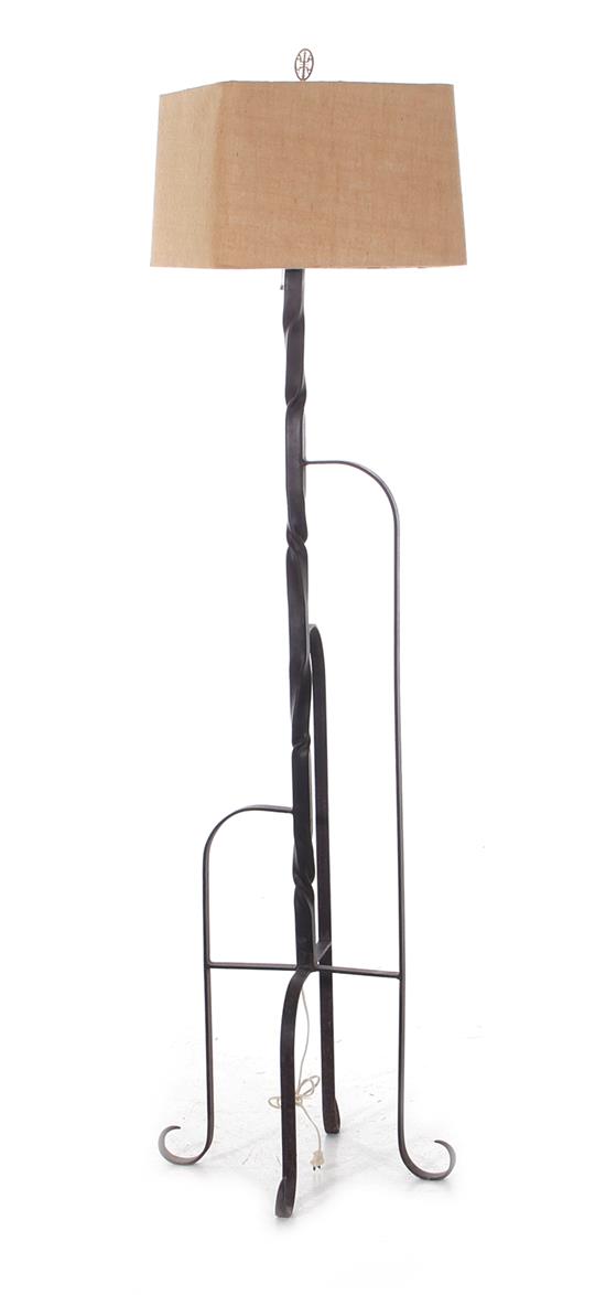 Appraisal: Toni Elkins wrought-iron floor lamp H Provenance South Carolina private