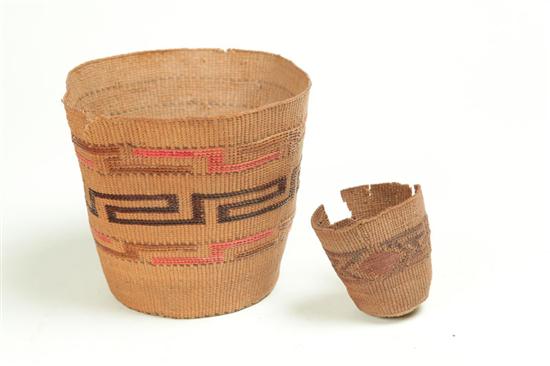 Appraisal: TWO TLINGIT BASKETS Alaska late th-early th century Larger basket