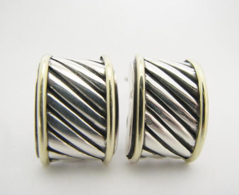 Appraisal: David Yurman K Sterling Designer Earrings