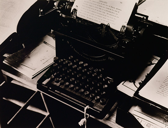 Appraisal: NEWHALL BEAUMONT - Charis Weston's typewriter Silver print x inches