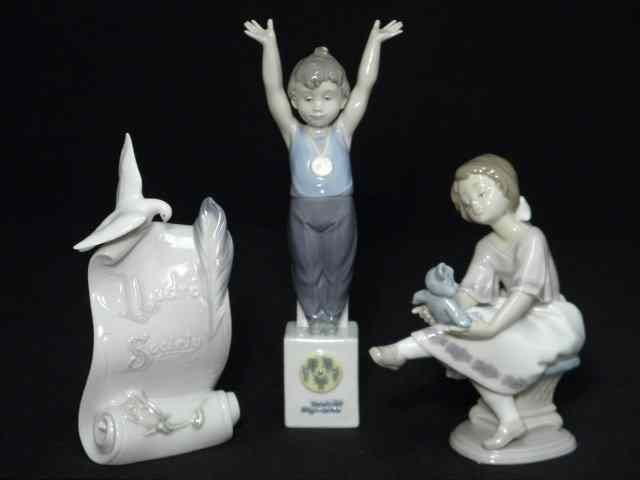 Appraisal: Lot of three Lladro porcelain figurines Includes ''Best Friend'' ''Special