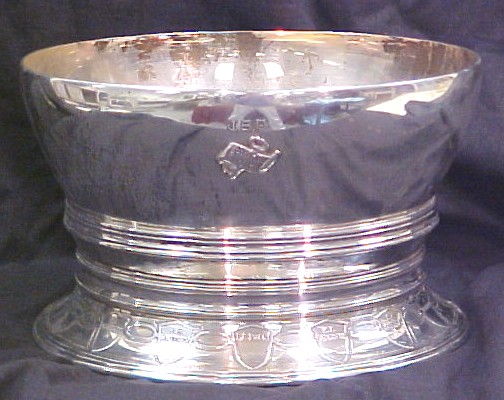 Appraisal: Tiffany Co large sterling presentation trophy bowl footed with presentation