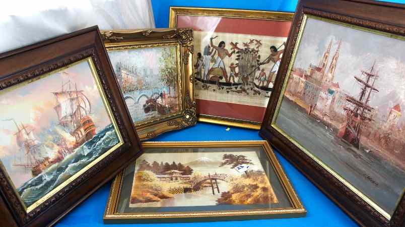 Appraisal: A Collection of various Paintings Prints etc