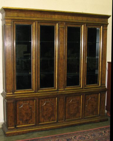 Appraisal: Drexel Heritage Neo-Classical Hutch Cabinet with four beveled-glass doors over