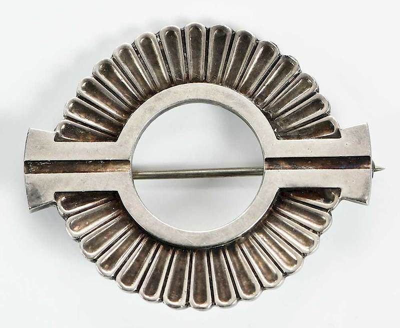 Appraisal: Georg Jensen Sterling Brooch design Jorgen Jensen - x -