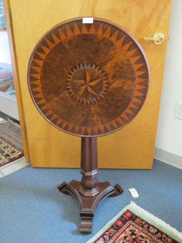 Appraisal: Early Tilt Top Table nlaid diameter top