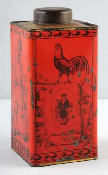 Appraisal: Red Knickerbocker Coffee Tin Description Circa s Nice image of