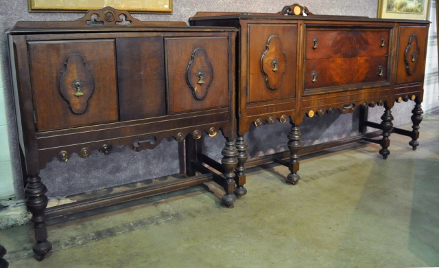 Appraisal: William Mary Style Sideboard And Dining Server x x All