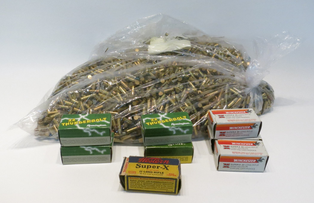 Appraisal: LOT OF LONG RIFLE AMMUNITION more than rounds loose of