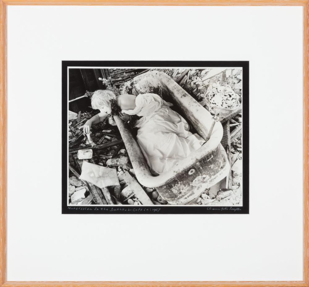 Appraisal: Clarence John Laughlin American Louisiana - Narcissica in the Bathtub-Coffin