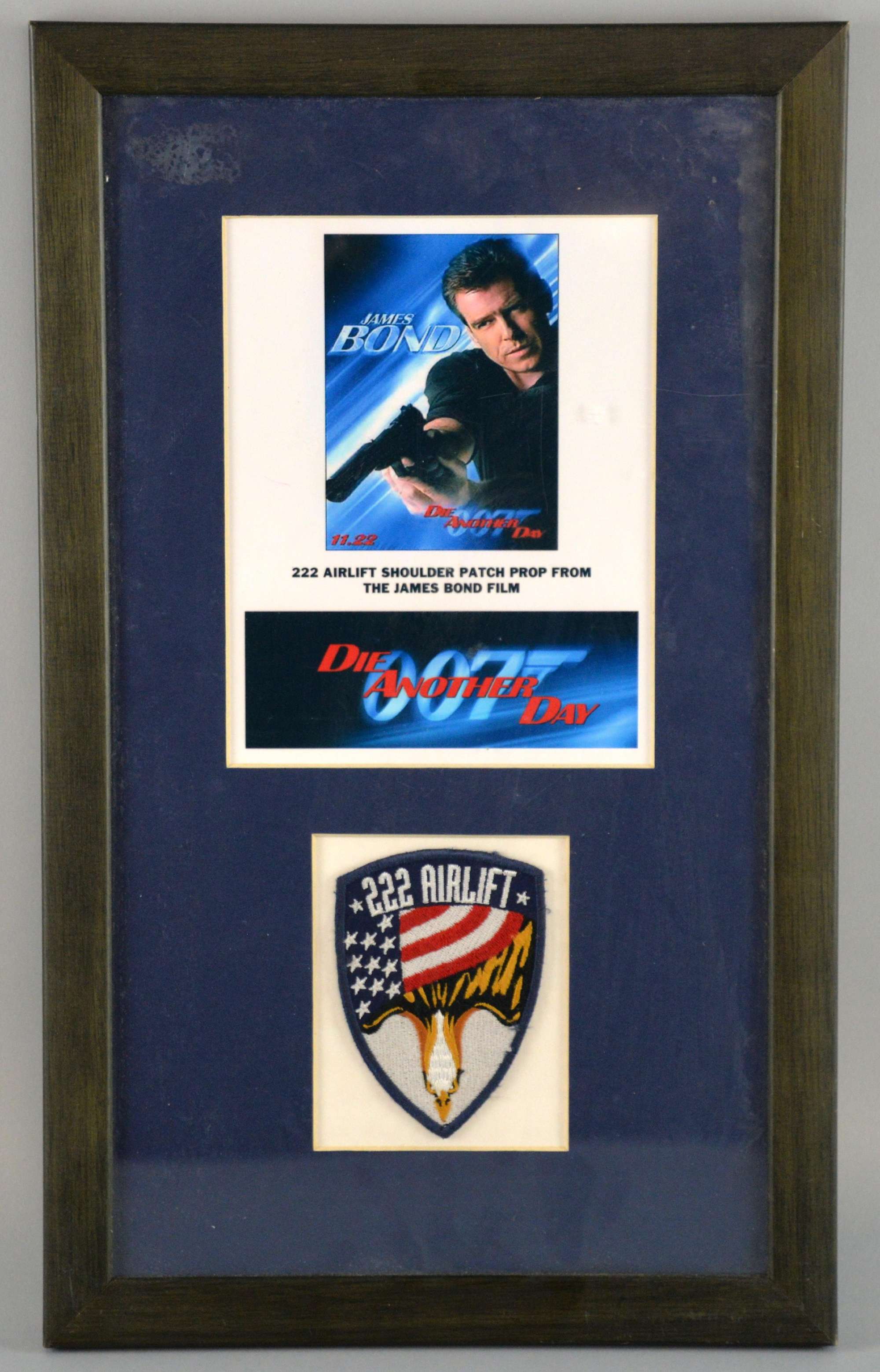 Appraisal: James Bond Die Another Day Original airlift shoulder patch from