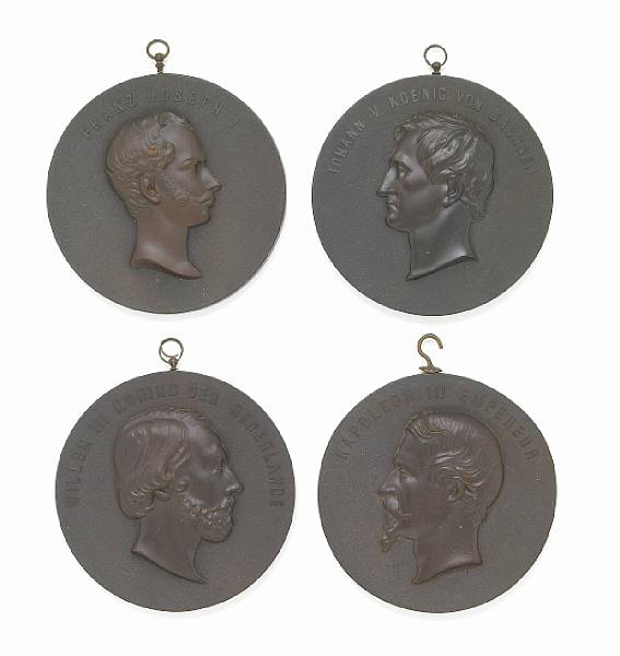 Appraisal: A group of four Bois durci portrait medallions mid th