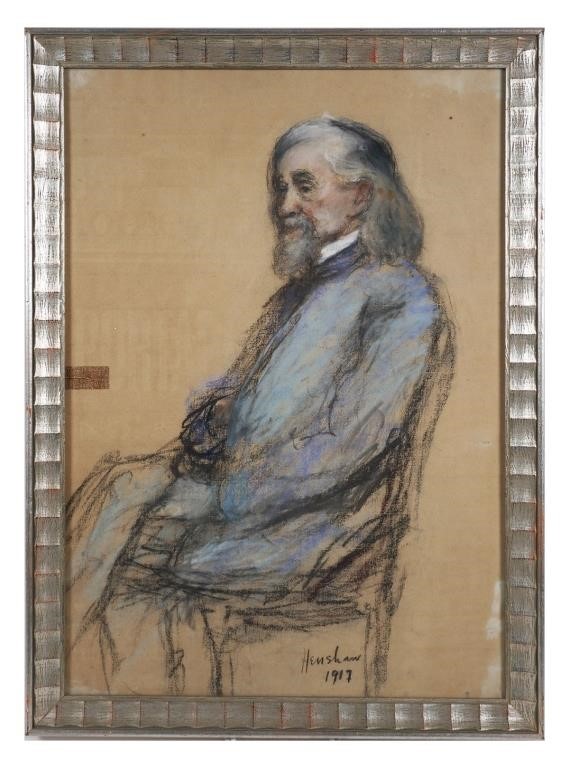 Appraisal: Pastel portrait on paper by Glen Henshaw American - Inscription